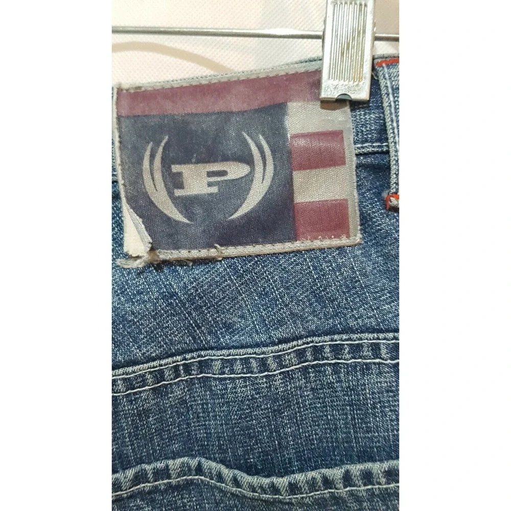 Phat Farm Denim Jean Shorts Mens Size 36 Hip Hop Baggy Y2K Pockets